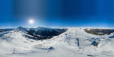 Bergstation Sesselbahn ENZIAN Areal View