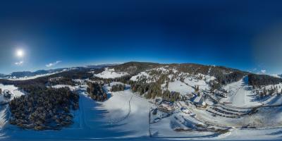 Tre vie - Stazione a valle - Vista aerea